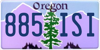 OR license plate 885ISI