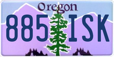 OR license plate 885ISK