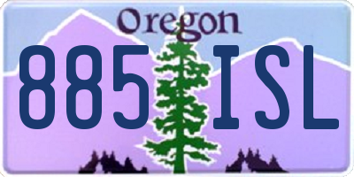OR license plate 885ISL