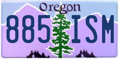 OR license plate 885ISM