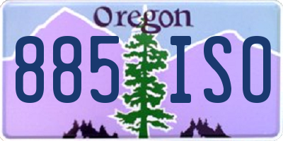 OR license plate 885ISO
