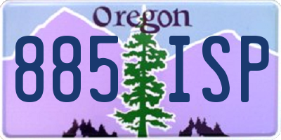 OR license plate 885ISP