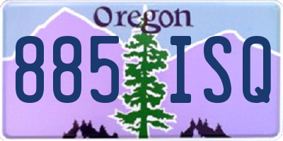 OR license plate 885ISQ