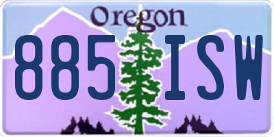 OR license plate 885ISW
