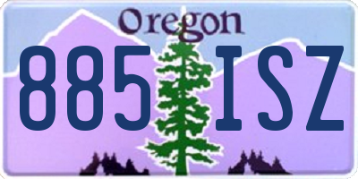 OR license plate 885ISZ