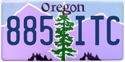OR license plate 885ITC