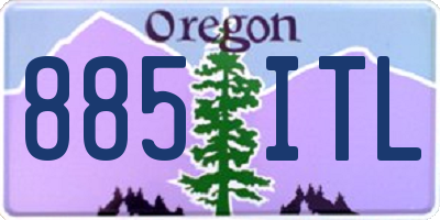 OR license plate 885ITL