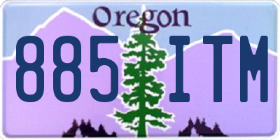 OR license plate 885ITM