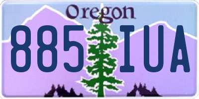 OR license plate 885IUA