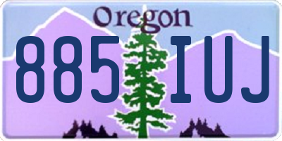 OR license plate 885IUJ