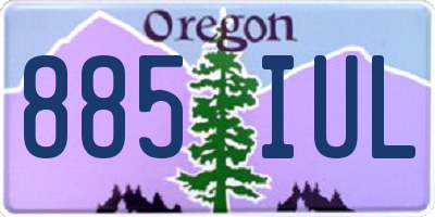 OR license plate 885IUL