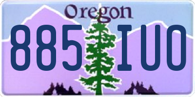 OR license plate 885IUO