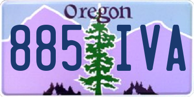 OR license plate 885IVA