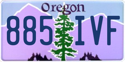 OR license plate 885IVF