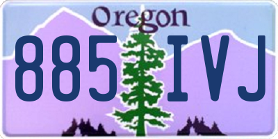 OR license plate 885IVJ