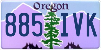OR license plate 885IVK