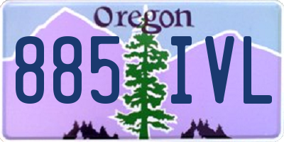 OR license plate 885IVL