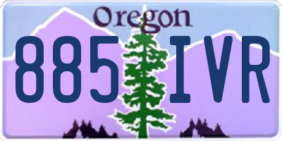 OR license plate 885IVR