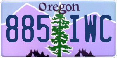 OR license plate 885IWC