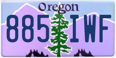 OR license plate 885IWF