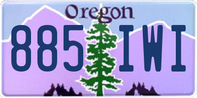 OR license plate 885IWI