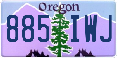 OR license plate 885IWJ