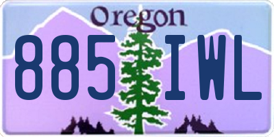 OR license plate 885IWL