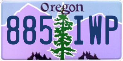 OR license plate 885IWP