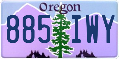 OR license plate 885IWY