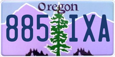 OR license plate 885IXA