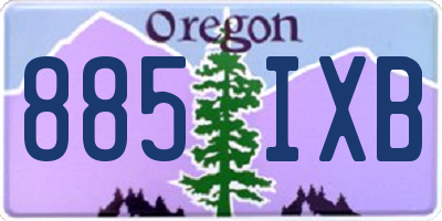 OR license plate 885IXB