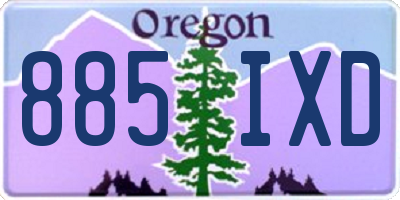 OR license plate 885IXD