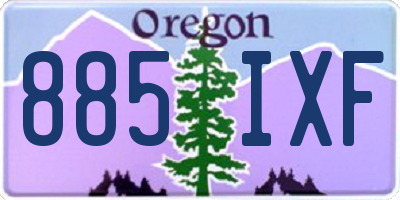 OR license plate 885IXF
