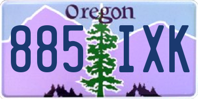 OR license plate 885IXK