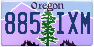 OR license plate 885IXM