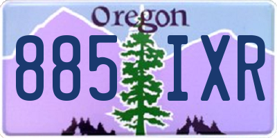 OR license plate 885IXR