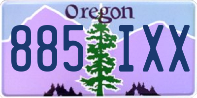 OR license plate 885IXX