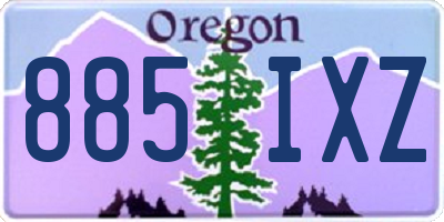 OR license plate 885IXZ