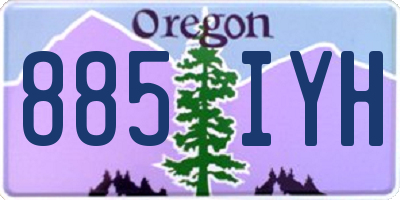 OR license plate 885IYH