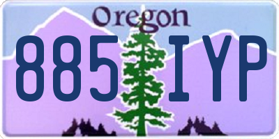 OR license plate 885IYP
