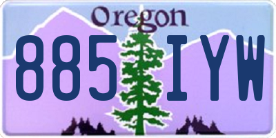 OR license plate 885IYW