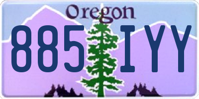 OR license plate 885IYY