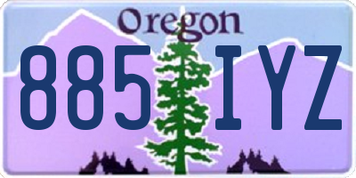 OR license plate 885IYZ