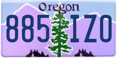 OR license plate 885IZO