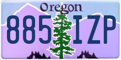OR license plate 885IZP