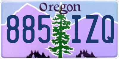 OR license plate 885IZQ