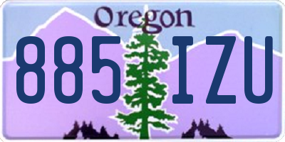 OR license plate 885IZU