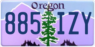 OR license plate 885IZY