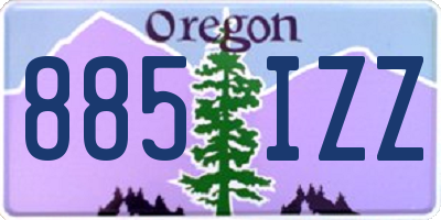 OR license plate 885IZZ