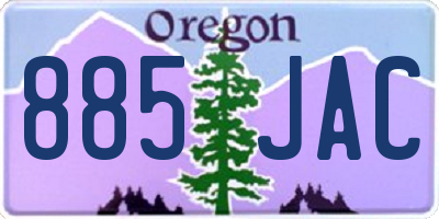 OR license plate 885JAC